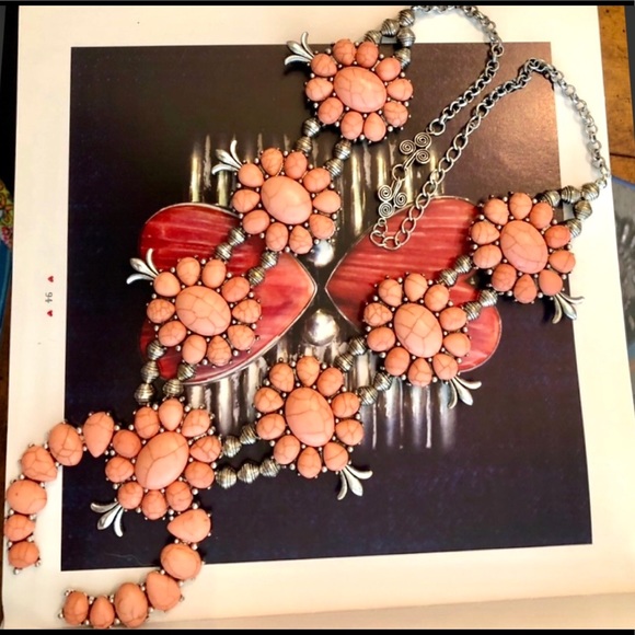 SILVER SQUASH BLOSSOM NECKLACE - Picture 2 of 7